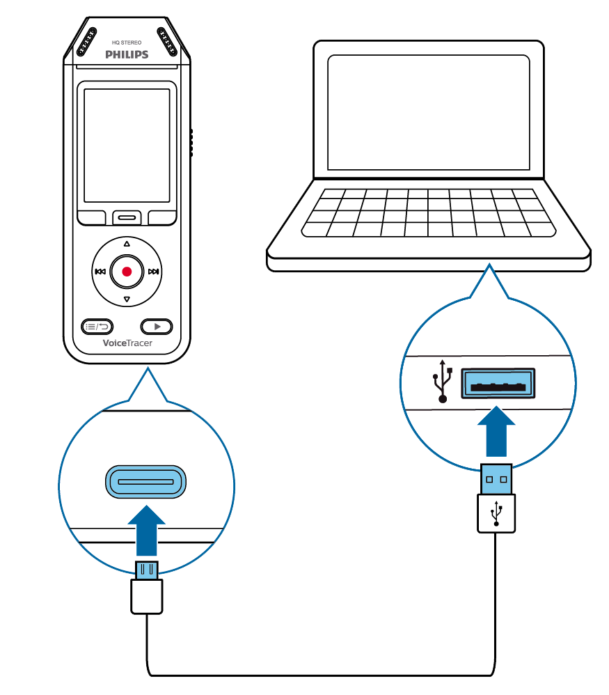 VoiceTracer USB connect