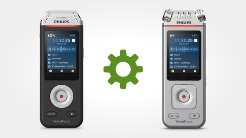 Software werkt met alle huidige Philips VoiceTracer audiorecorders