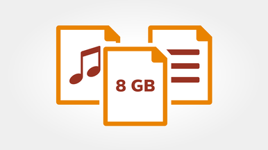 Memoria interna de 8 GB para hasta 88 días de grabación