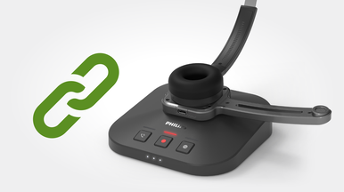 Einfaches Pairing mit dem Philips SpeechOne kabellosen Diktier-Headset für den flexiblen Einsatz an verschiedenen Arbeitsplätzen