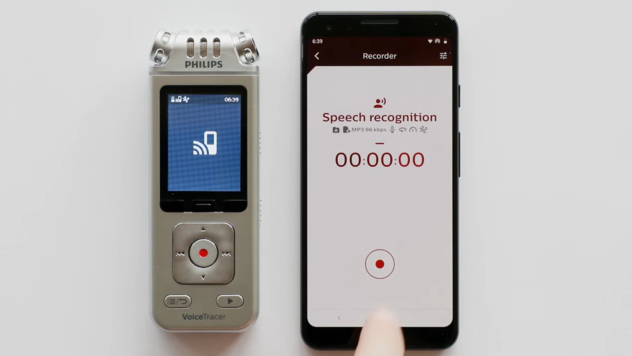 Philips VoiceTracer App: Aufnahme starten