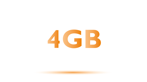 Tot 44 dagen opnemen met het ingebouwde geheugen van 4 GB