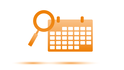 Calendar search for easily finding taken recordings