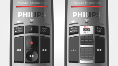 Micrófono de dictado Premium Air de SpeechMike con interruptor deslizante int 