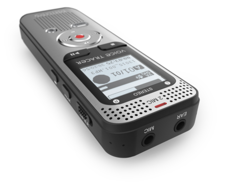 Grabadora de audio VoiceTracer con el software de conversión de voz a texto en la nube de Sembly